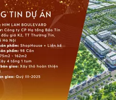 Độc quyền 5Lô ưu đãi khủng, Shop 2Mặt tiền Himlam Boulevard cửa ngõ Quận Thường Tín