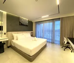 Cho thuê căn hộ 2pn thiết kế hiện đại Gold Coast Nha Trang nội thất mới đẹp giá 35 triệu