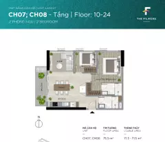 Chào bán căn hộ 2 phòng ngủ Filmore Đà Nẵng tầng 19  mã căn CH19.07