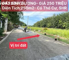 BÁN ĐẤT SỔ SẴN 250M2 TÂN LONG - PHÚ GIÁO - GIÁ 780 TRIỆU