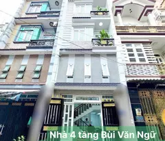 Bán Nhà 4 tầng đường BÙI VĂN NGỮ, phường HT, Q12, dt 38,3m2 (4mx10m) Hẻm 6m thông Giá 4,4Tỷ (TL)