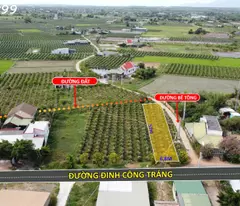 Bán 579m2 đất thổ cư 3 mặt tiền Đinh Công Tráng, thị xã LaGi gần Biển giảm giá 40%