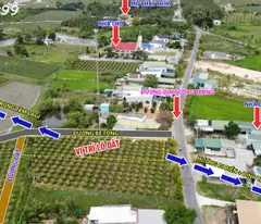 Bán 579m2 đất thổ cư 3 mặt tiền Đinh Công Tráng, thị xã LaGi gần Biển giảm giá 40%