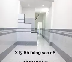 bán ...nhà 2 tỷ 850 nhà đẹp ở ngay, 60m2 đường bông sao, phường 5, quận 8