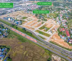 Đất nền 135m2 MT 7,5m cạnh nhà máy Samsung Thái Nguyên 100.000 nhân công