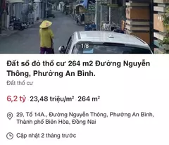 Nhà nở hậu đang cho thuê cần bán phường An Bình - Biên Hòa, chợ Đồi, đường Nguyễn Thông.