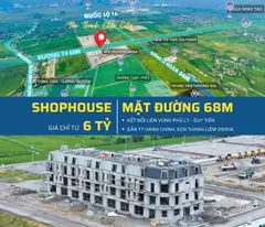 Mở bán Đất nền liền kề, biệt thự và shophouse mặt đường trục kinh tế T4 68m tại khu đô thị kiểu