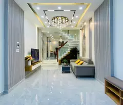 NHÀ MẶT TIỀN ĐƯỜNG SỐ 1 -PHƯỜNG 13 -  GÒ VẤP - XE HƠI NGỦ TRONG NHÀ - THIẾT KẾ HIỆN ĐẠI - 3 PHÚT
