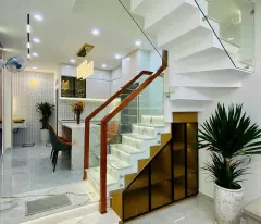 NHÀ MẶT TIỀN ĐƯỜNG SỐ 1 -PHƯỜNG 13 -  GÒ VẤP - XE HƠI NGỦ TRONG NHÀ - THIẾT KẾ HIỆN ĐẠI - 3 PHÚT