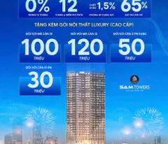 CHÀO ĐÓN NĂM MỚI CÙNG SAM TOWERS – CĂN HỘ ĐẲNG CẤP, QUÀ TẶNG KHỦNG LÊN ĐẾN 120 TRIỆU ĐỒNG!