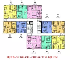 Bán suất ngoại giao chung cư X2 Đại Kim dt TỪ 77m2 đến 122m2 3 phòng ngủ giá chỉ từ 41tr/m2