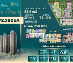 Duy nhất 2 căn vị trí đẹp tại đại đô thị Vinhomes Smart City - ự án The Victotia