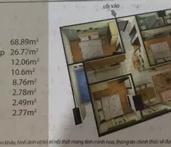Cho thuê căn hộ chung cư 3PN Giá 6 Triệu, trống dọn ở ngay tại chung cư 35 Hồ Học Lãm, Bình Tân