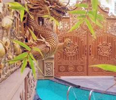 BIỆT THỰ  RỒNG VÀNG, HỒNG HẠC, GỖ GÕ ĐỎ…DÁT VÀNG - BIỄU TƯỢNG CỦA SỰ THỊNH VƯỢNG.