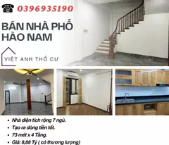 Bán nhà Hào Nam Đống Đa, Giá Đầu Tư, Cho Thuê Dễ Dàng, 73mx4T, Giá: 8,88 Tỷ, Lh: 0396935190.