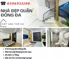 Bán nhà Hào Nam Đống Đa, Giá Hợp Lí, 20 Mét Ra Phố, 26mx5T, Giá: 5,6 Tỷ, Lh: 0396935190.
