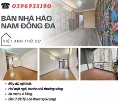 Bán nhà Hào Nam Đống Đa, Hai Mặt Ngõ, Nội Thất Xịn, 36mx4T, Giá: 7,39 Tỷ, Lh: 0396935190.