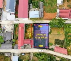 Bán lô đất 391m2 trong đó có 127m2 thổ cư tại Mộc Châu