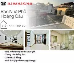 Bán nhà Phố Hoàng Cầu, Dân Xây, Vị Trí Trung Tâm, 32mx5T, Giá: 6.5 Tỷ, Lh: 0396935190.