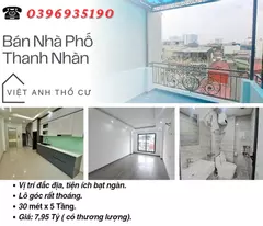 Bán nhà phố Thanh Nhàn, Lô Góc Ba Thoáng, Có Thang Máy, 30mx5T, Giá: 7.95 Tỷ, Lh: 0396935190.