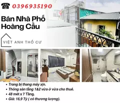 Bán nhà Phố Hoàng Cầu, Nhà Mới Bảy Tầng, Thang Máy Nhập Khẩu, 48mx7T, Giá: 16.9 Tỷ, Lh: 0396935190.