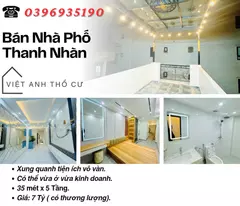 Bán nhà phố Thanh Nhàn, Ngõ Thông Kinh Doanh, Trung Tâm Quận, 35mx5T, Giá: 7 Tỷ, Lh: 0396935190.