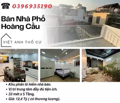 Bán nhà Phố Hoàng Cầu, Hiếm Nhà Bán, Khu Phân Lô, 33mx5T, Giá: 12.4 Tỷ, Lh: 0396935190.