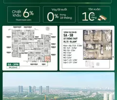 Căn hộ 3PN - 2WC diện tích 84.15m vào tiền 500 triệu kí HĐMB trực tiếp CĐT