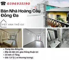 Bán nhà Phố Hoàng Cầu, Trung Tâm Quận, Bạt Ngàn TIện Ích, 33mx5T, Giá: 7.9 Tỷ, Lh: 0396935190.