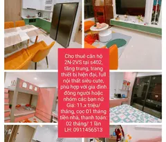 Cần tìm chủ mới cho thuê căn hộ 2N-2VS siêu xinh tại Vinsmart City, chỉ 11,xtr/tháng