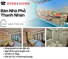 Bán nhà phố Thanh Nhàn, Trung Tâm Quận, Tiện Ích Bạt Ngàn, 38mx5T, Giá: 8.6 Tỷ, Lh: 0396935190.