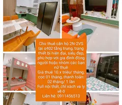 Căn hộ cho thuê 2N-2VS tại S4002 Smart city  - Sống thoải mái, chỉ 10.xtr/tháng