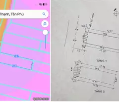 NHÀ GẦN LŨY BÁN BÍCH QUẬN TÂN PHÚ, 56M2, HẺM XE HƠI 8M, NHỈNH 6 TỶ