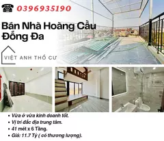 Bán nhà Phố Hoàng Cầu, Ngõ Thông, Kinh Doanh Tốt, 41mx6T, Giá: 11.7 Tỷ, Lh: 0396935190.