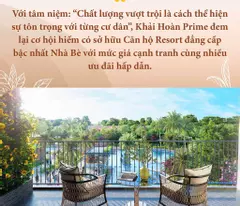 KHẲNG ĐỊNH ĐẲNG CẤP KHẢI HOÀN PRIME