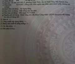 * CHÍNH CHỦ CHO THUÊ ĐẤT PHƯỜNG NINH THUỶ - THỊ XÃ NINH HOÀ - KHÁNH HOÀ
