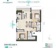 Bán căn hộ cao cấp Vista Residence, Hải Châu - ĐN - cho thuê 20tr - 25tr/tháng
