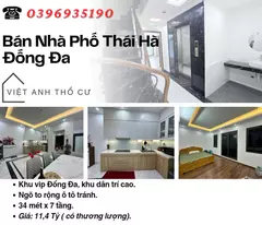 Bán nhà Phố Thái Hà, Nhà Mới Thang Máy, Sổ Vuông Đẹp, 34mx7T, Giá: 11.4 Tỷ, Lh: 0396935190.