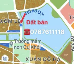 Bán đất phân lô Thạch Bàn,mặt hồ CV,ô tô tải tránh,vỉa hè 3m,DT50m,MT5m,10 tỷ