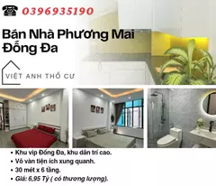 Bán nhà Phố Phương Mai_Nhà Đẹp Ở Ngay_Căn Lô Góc Thoáng Sáng_30mx6T_Giá: 6.95 Tỷ_Lh: 0396935190.