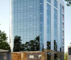 Cho Thuê Tòa Văn Phòng 9 Tầng MP Hoàng Ngân. DT 210m2.MT 12.15m.Vị Trí Lô Góc. Giá 400tr/th