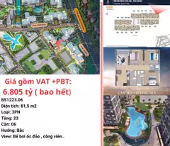 căn 3PN- The Oasis giá tốt nhất cùng các ưu đãi, tầng cao thoáng mát, view sang xịn mịn