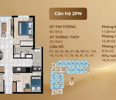 Chung cư The Gió Riverside An Gia Dĩ An Bình Dương  tiện ích nội khu cạnh Làng Đại Học chỉ 2 tỷ 6.