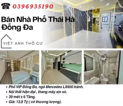 Bán nhà Phố Thái Hà_Nhà Mới Tinh_Thang Máy Xịn_Ngõ Ô Tô Tránh_Giá: 13.8 Tỷ_Lh: 0396935190.