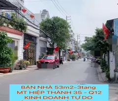Bán nhà 53m2-3tang mt HT35 Quận 12 , kd tự do , liền kề nhà máy bia Tiger , 5 tỷ nhỉnh 0932030061