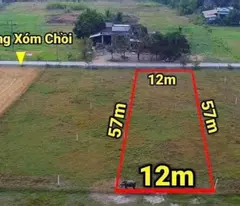 Bán đất thổ cư mặt tiền đường Xóm Chồi , xã Hậu Nghĩa dt 688m2 giá 3,65 tỷ