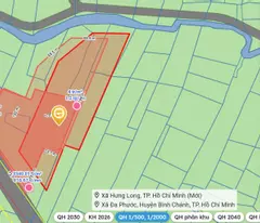 Đất Mặt Tiền - Hưng Long, Đa Phước, Bình Chánh 15000m² Chỉ  70 Tỷ,