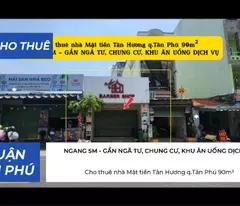 Cho thuê nhà Mặt tiền Tân Hương q.Tân Phú 90m², 16Triệu - KHU DỊCH VỤ SẦM UẤT