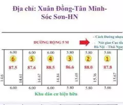 CẦN BÁN LÔ ĐẤT VỊ TRÍ CỰC TIÊM NĂNG , SÁT ĐƯỜNG TỈNH LỘ 418  ,DT - 87,8 M FUN THỔ CƯ  GIÁ NHỈNH 2