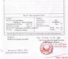Bán MT 135 Xuân Hồng, P4, Tân Bình - 5 tầng - HĐT 50tr/ tháng